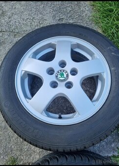 4ks alu disky orig. Škoda 5x100 R14 pneu 5mm 165/70 R14 - 3