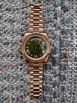 Rolex Day Date. Rose gold - Olive 1:1 40mm - 3