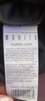 Cierne semisove nove trblietave kratke saty Mohito velkost M - 3