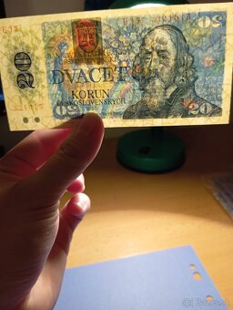 Predám bankovku 20sk 1988 slovenský kolok. - 3