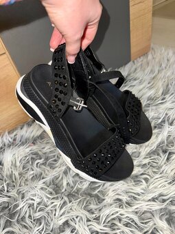 aldo black crystals original damske stylove sandalky - 3