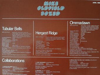 OLDFIELD Mike 4 x LP Box. - 3