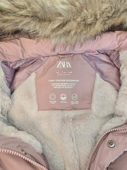 ZARA Vodeodolná prešívaná bunda s kapucňou z páperia a peria - 3
