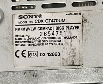 Autorádio Sony CDX-GT470UM - 3