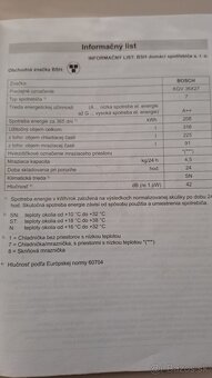 Chladnicka s mraznickou BOSCH 225l/95l A++ - 3