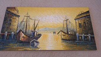 Obraz Prístav pri mori 120x60 cm - 3