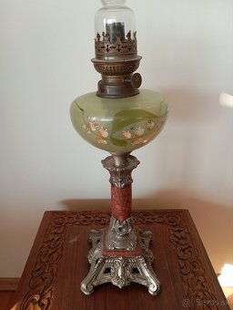 ✨Nádherná starožitná petrolejka 64 cm✨ - 3