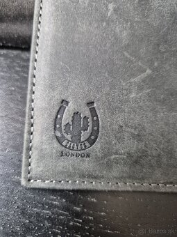 Kozena dokladovka, cierna RFID secure - 3