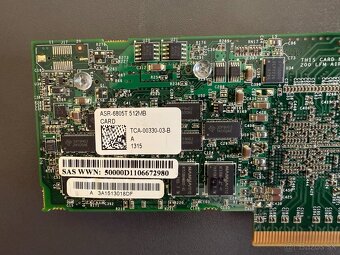 Predám RAID kartu ASR-6805T + cache 512MB + battery - 3
