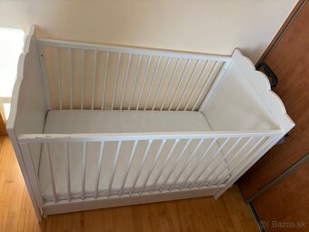 Detská postieľka KLUPS Marsell s uložným boxom a matracom - 3