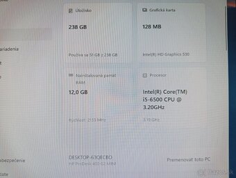 predám mini počítač Hp ProDesk 400 G2 mini + Intel core i5 - 3