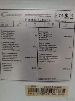 Predám chladničku s mrazničkou CANDY - 3