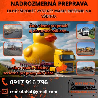 ✅️ Preprava podvalníkom - Nadrozmerná preprava - NONSTOP ✅️ - 3