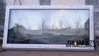 Predám fixi 50x150,150x50,150x75 trojsklo biela,antracit,dub - 3