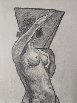 Kresba: Art Deco Akt, Viedeň, 1925 - 3