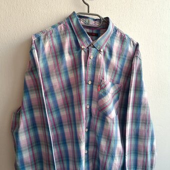 Levis farebná károvaná košeľa s dlhým rukávom XL - 3