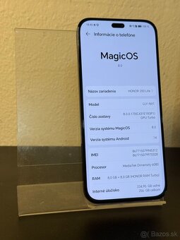 Predám Honor 200 lite 8GB Rám 256GB Black Stav nového - 3