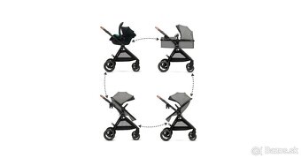 Kinderkraft Esme Pro 3v1 multifunkčný kočík_sivy - 3
