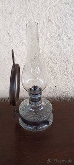 Starožitná závesná petrolejová lampa - 3