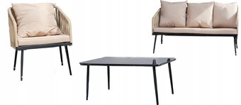 Záhradný nábytok moderný set 4-dielny - 3