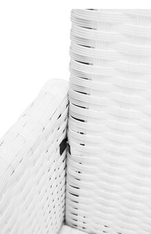 Záhradná lavica so stolíkom, biela, LALIT TYP 2 - 3