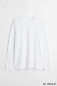 TRIČKO S DLH.RUKÁVOM čierne a biele H&M veľ. M (S) - 3