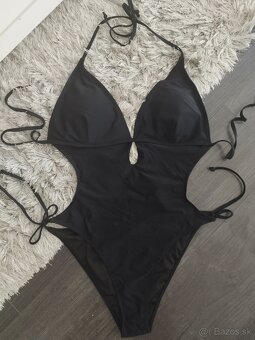Jednodielne plavky XL/42 čierne - 3