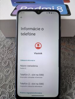 Predam Xiaomi Redmi 8 4+64GB Saphire Blue Android15 - 3