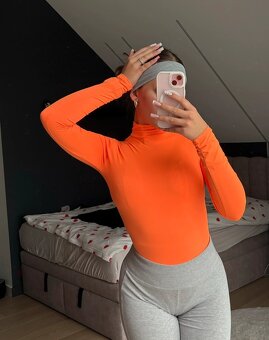 neonove oranžove damske body - 3