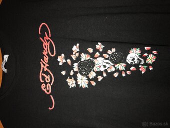 ED HARDY luxury black damske tricko S - 3
