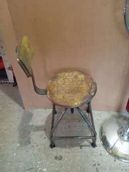 Otočna stolička s operadlom-ocelova - 3