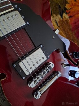 D'Angelico Premier DC Burnt Red Semiakustická gitara - 3