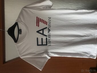 EMPORIO ARMANI white pánske tricko L - 3