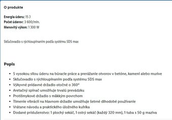 PARKSIDE BÚRACIE KLADIVOB  PAH 1300 B2 - 3