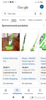 Predám H2O parný mop nepoužívany - 3