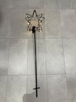 Vianočná dekorácia hviezda na zápich - 3