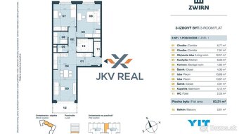 Na predaj luxusný 3i byt v prestížnom projekte ZWIRN – moder - 3