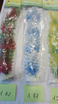 Rostlinky do akvária - umělé - 88 ks - 35 cm velké - 9 druhů - 3