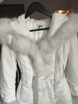 Krasna talianska bunda Max s pravou kozusinou - 3