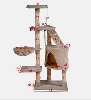 Škrabadlo pre mačky 118cm - 3