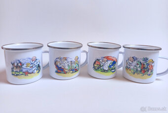 Smaltované hrnčeky s retro obrázkami - 3