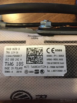 Airbag záclonové pravé VW / Audi / Škoda / Seat (TRW 8V38802 - 3