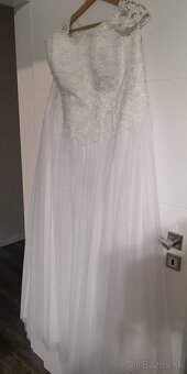 Biele svadobné šaty 48-50 - 3