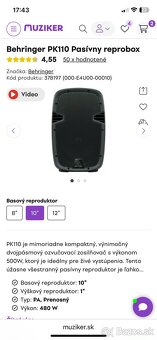 Behringer PK110 pasívne reproboxy - 3