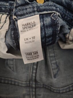 MARKS & SPENCER- dámske riflové kraťasy 10 - 3