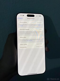 Predám iPhone 16 Pro MAX 256GB Black Titanium Stav 10/10 - 3