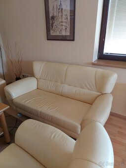 Kožená sedacia súprava 3+2+1+taburetka - 3