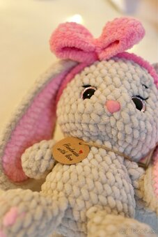Háčkovaná hračka plyšový zajačik - 3