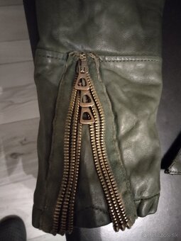 kožený kabát, veľkosť 42, M/L - 3
