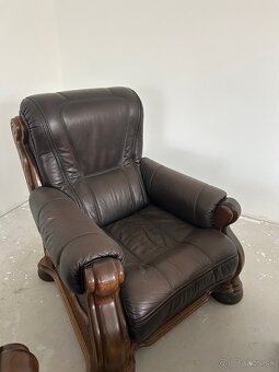 Kožený dubový gauč - 3